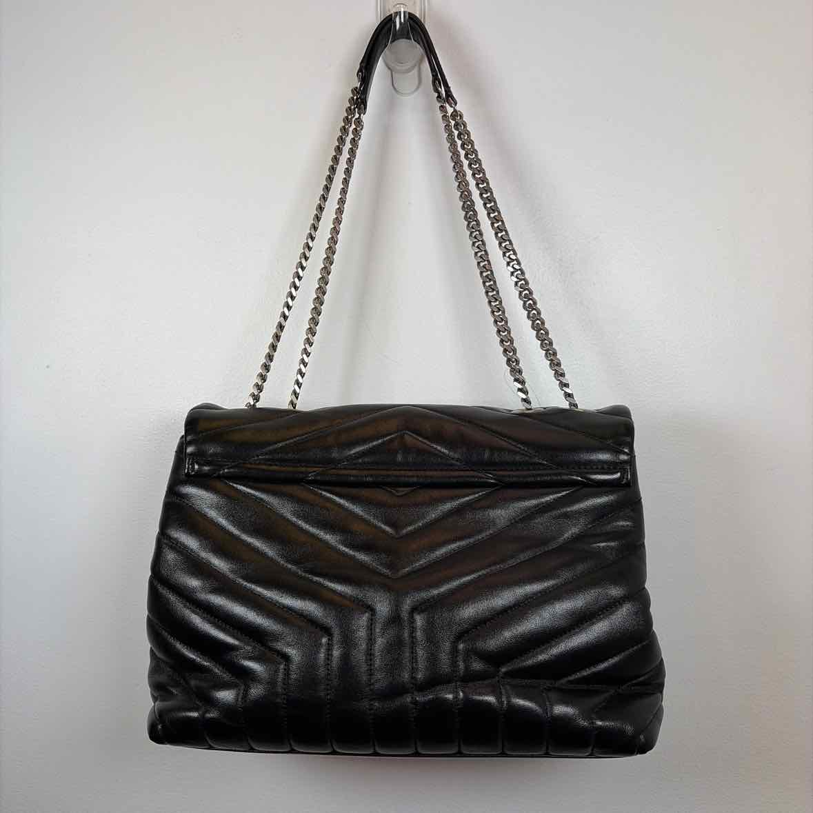 Pre-Owned Saint Laurent Black Leather Designer Handbag