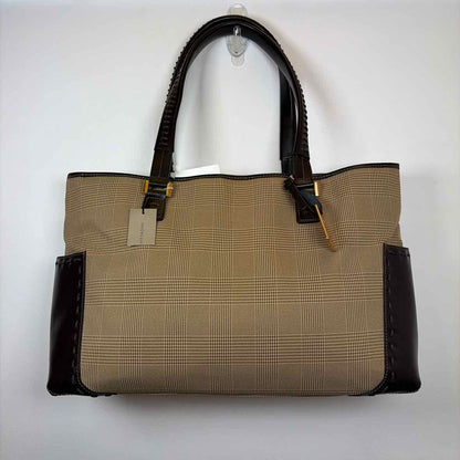 Pre-Owned Adrienne Vittadini Tan Print Fabric Handbag
