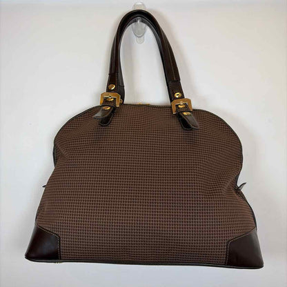 Pre-Owned Adrienne Vittadini Brown Print Fabric Handbag