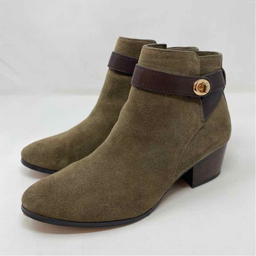 Pre-Owned Shoe Size 8 Coach Brown Multi Booties