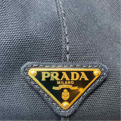 Pre-Owned Prada Black Canvas Designer Handbag