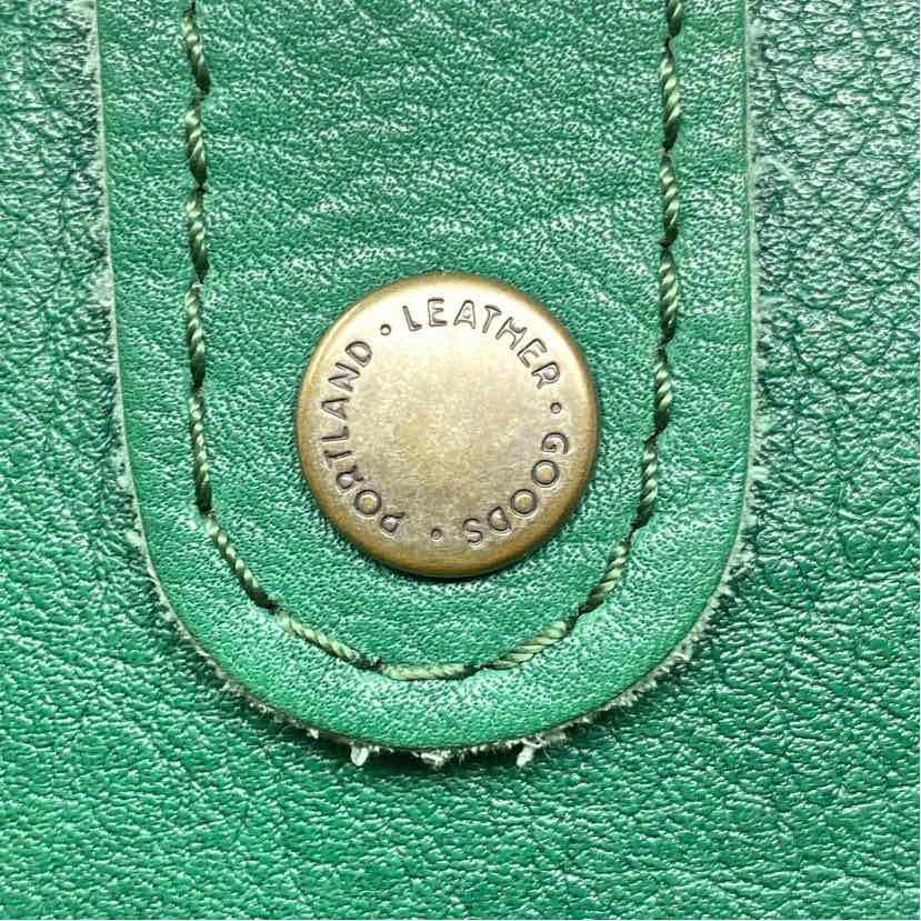 Pre-Owned Portland Leather Goods Green Leather Wallet