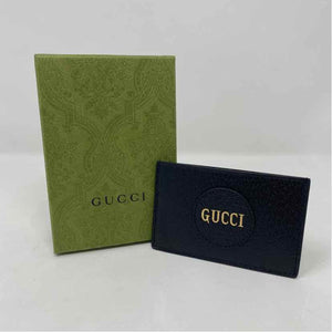 Pre-Owned Gucci Black Leather Designer Wallet