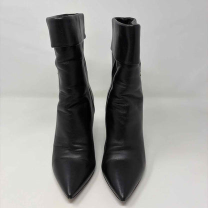 Pre-Owned Saint Laurent Black Leather Shoe Size 7 Designer Shoes