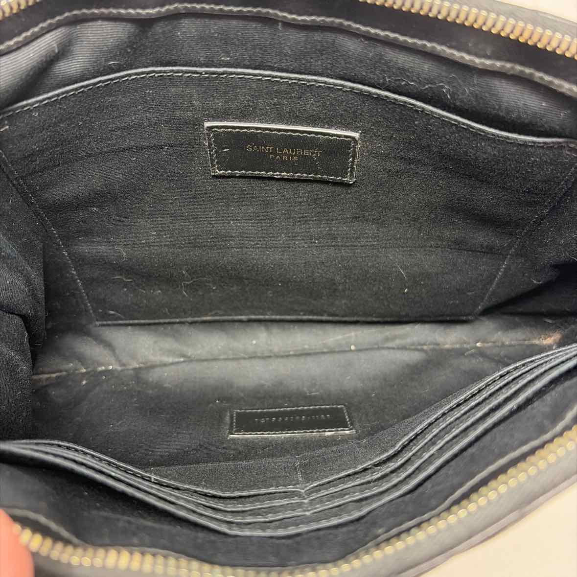 Pre-Owned Saint Laurent Black Leather Designer Handbag