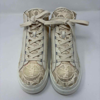 Pre-Owned Chloe White Lace Shoe Size 8.5 Designer Shoes