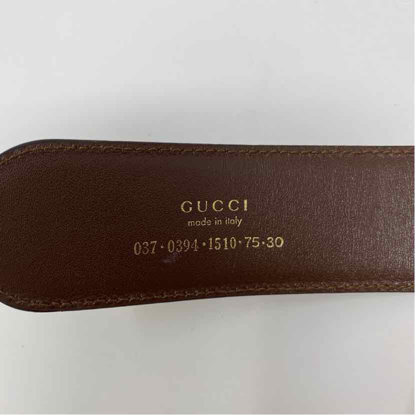 Pre-Owned Gucci Brown Leather Designer Belt