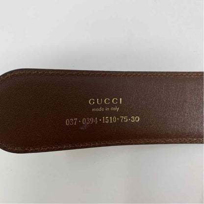 Pre-Owned Gucci Brown Leather Designer Belt