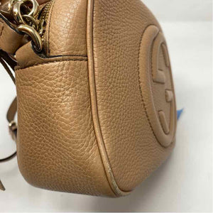 Pre-Owned Gucci Tan Leather Designer Handbag