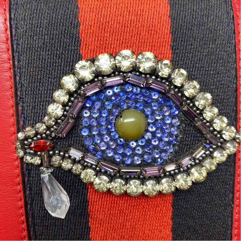 Pre-Owned Gucci Red Leather Designer Handbag