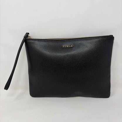 Pre-Owned Furla Black Leather Handbag