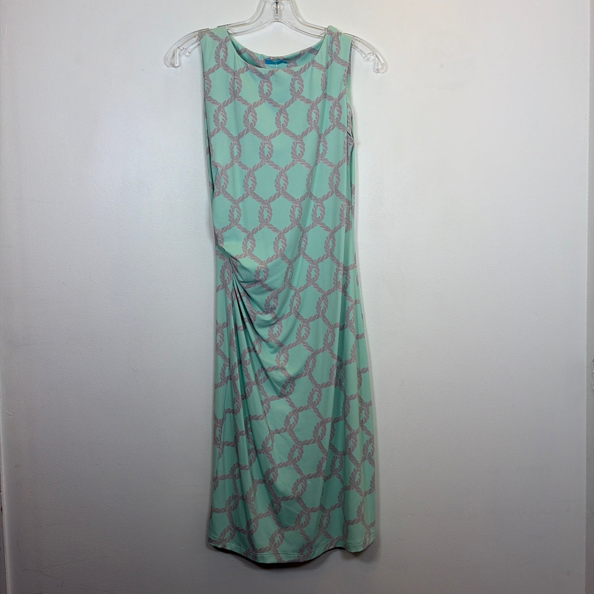 Pre-Owned Size S J McLaughlin Teal Print Casual Dress
