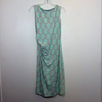 Pre-Owned Size S J McLaughlin Teal Print Casual Dress