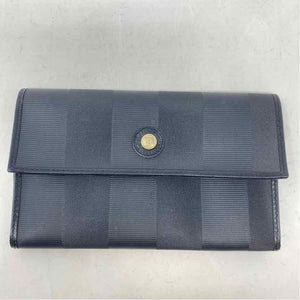 Pre-Owned Fendi Striped Canvas Designer Wallet