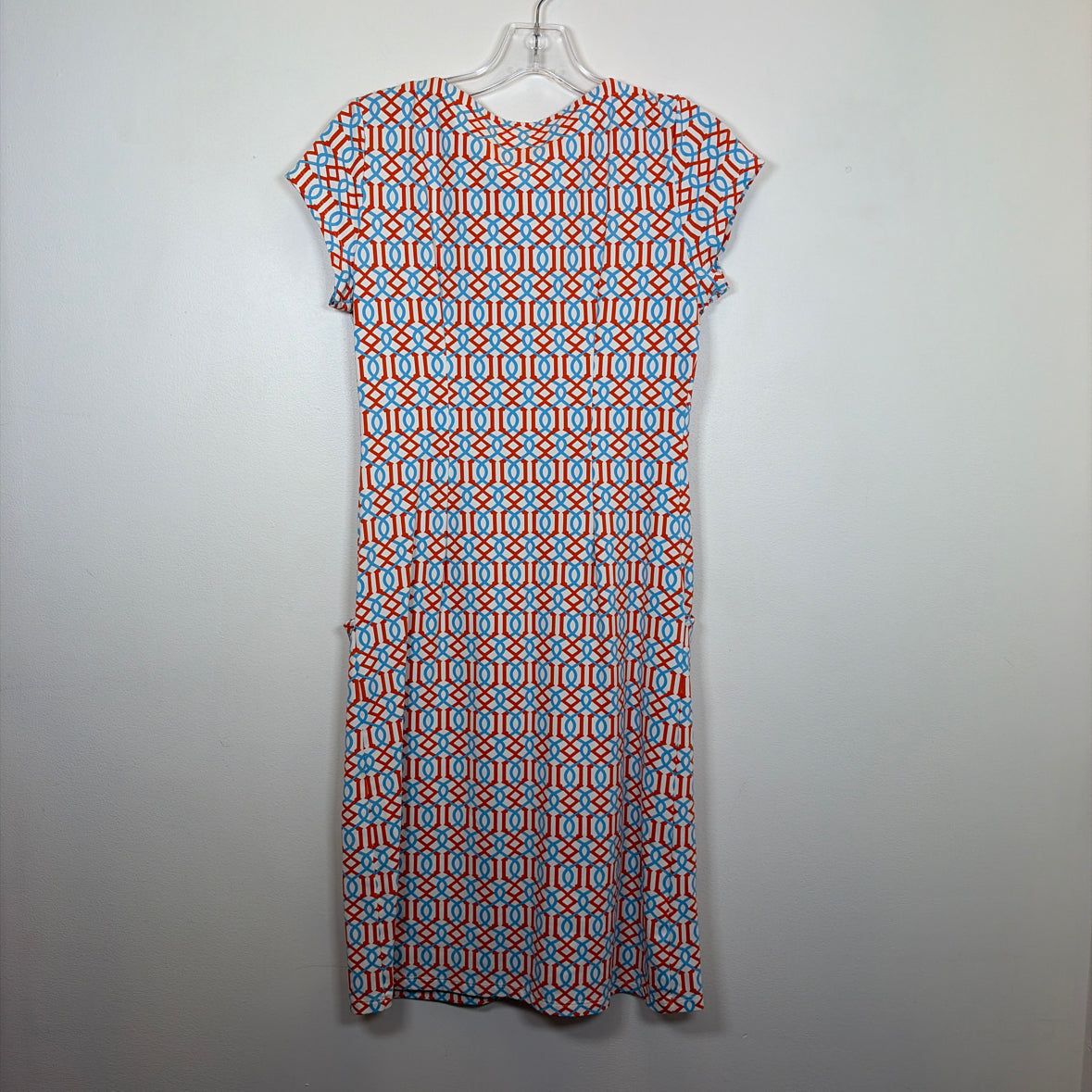 Pre-Owned Size XS J McLaughlin White/Orange Casual Dress