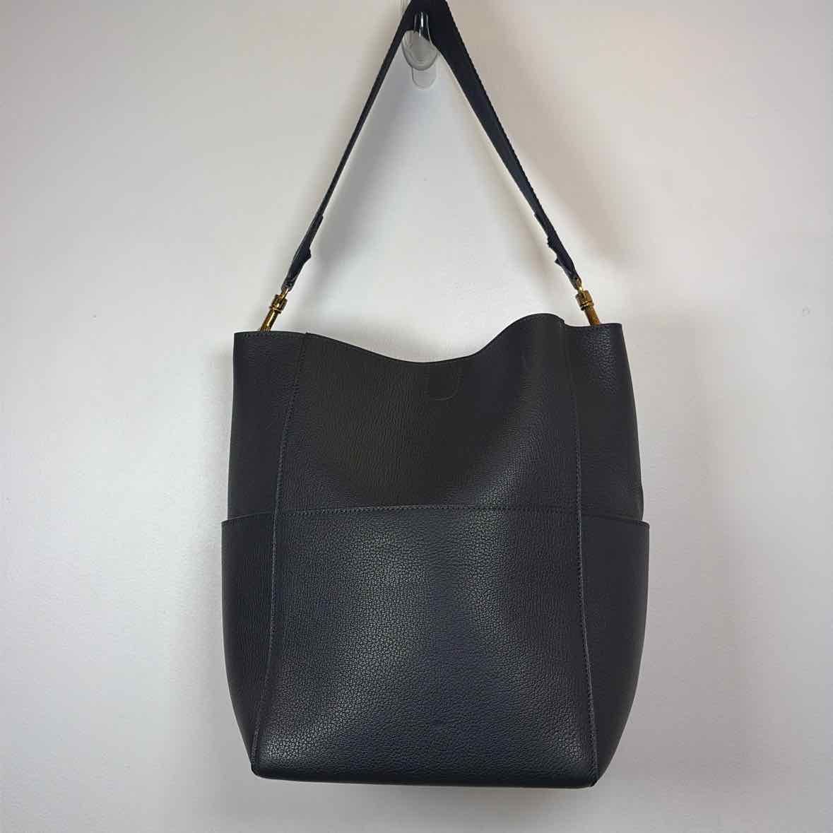 Pre-Owned Celine Navy Leather Designer Handbag