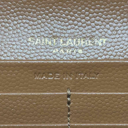 Pre-Owned Saint Laurent Cognac Leather Designer Wallet