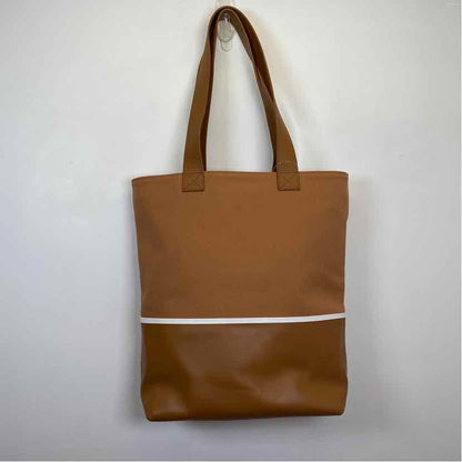 Pre-Owned Wimbledon Tan/White Fabric Handbag