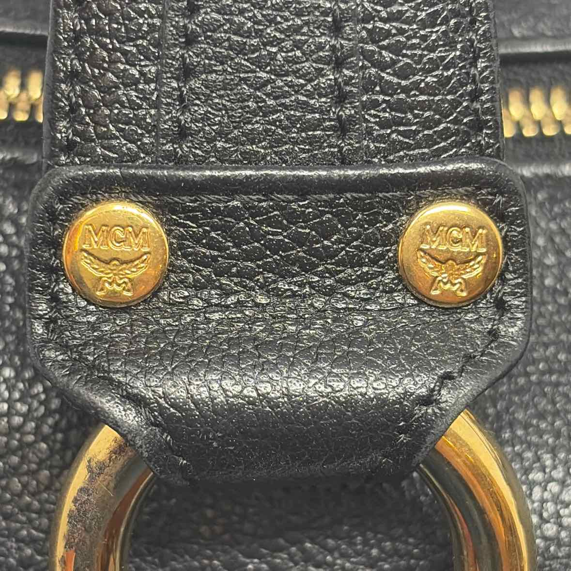 Pre-Owned MCM Black Leather Designer Handbag