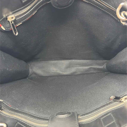 Pre-Owned Gucci Black Canvas Designer Handbag