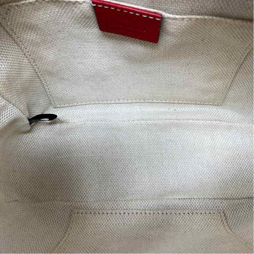 Pre-Owned Gucci Red Leather Designer Handbag