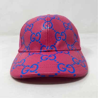 Pre-Owned Gucci Pink Leather Designer Hats