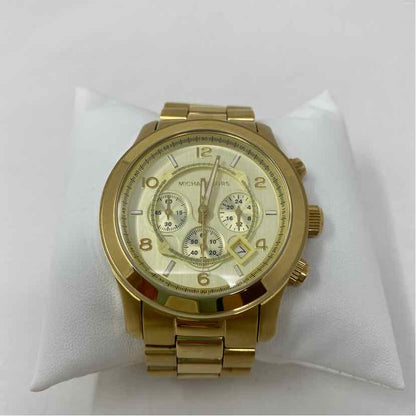 Pre-Owned Michael Kors Gold Metal Watch