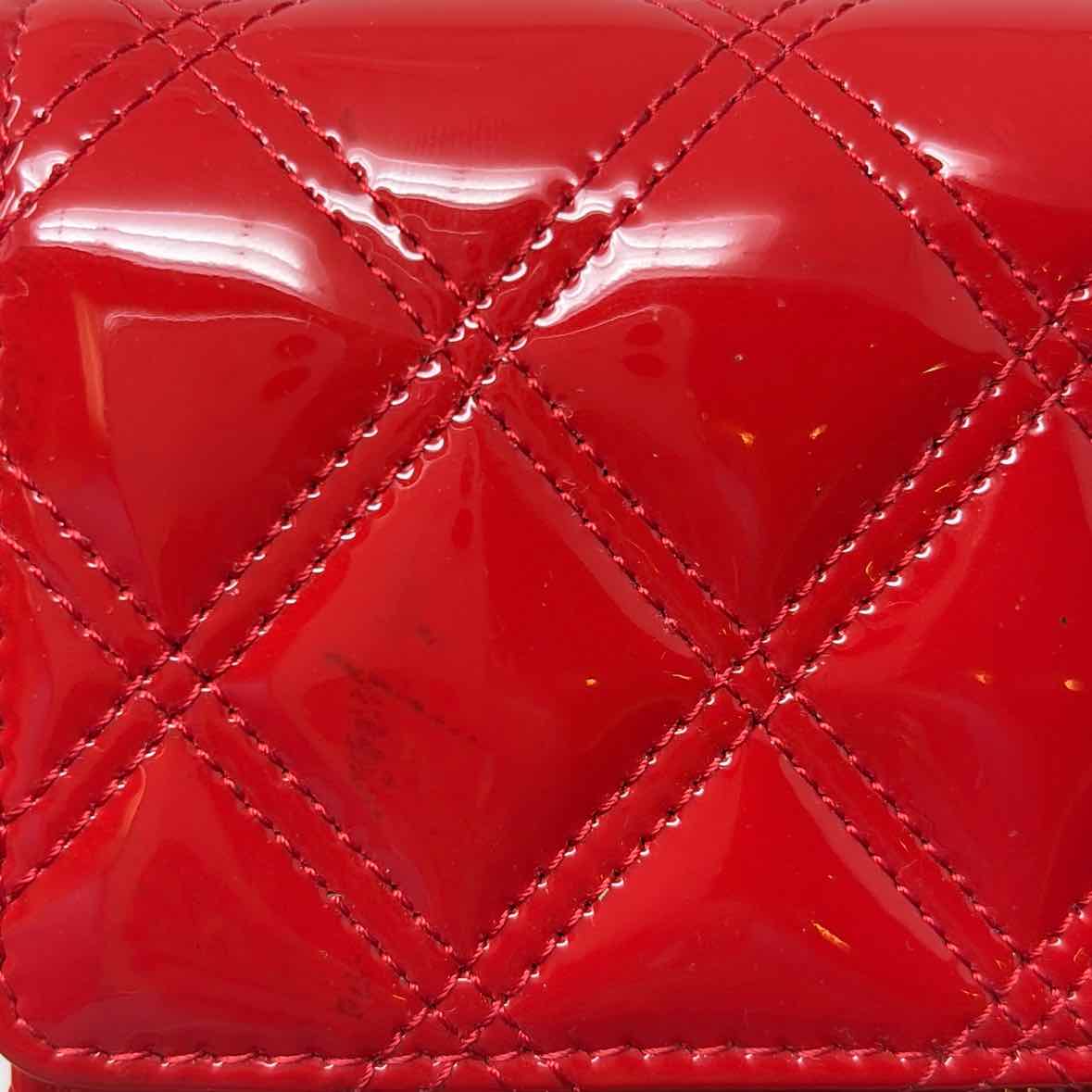Pre-Owned Chanel Red Patent Designer Wallet