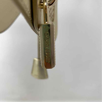 Pre-Owned Jimmy Choo Gold Leather Designer Handbag