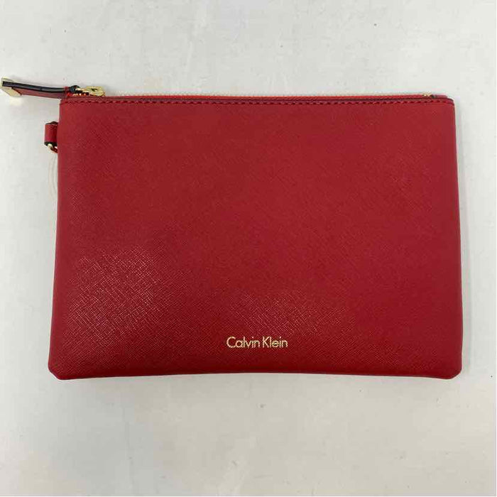 Pre-Owned Calvin Klein Red Leather Wallet