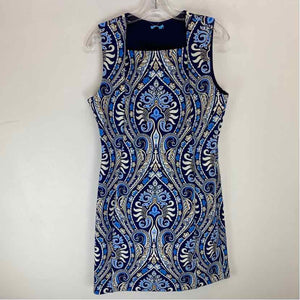 Pre-Owned Size 14/L J.Mclaughlin Blue Casual Dress