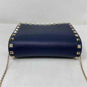 Pre-Owned Valentino Navy Leather Designer Handbag