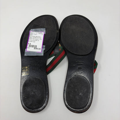 Pre-Owned Gucci Black Multi Plastic Shoe Size 8.5 Designer Shoes