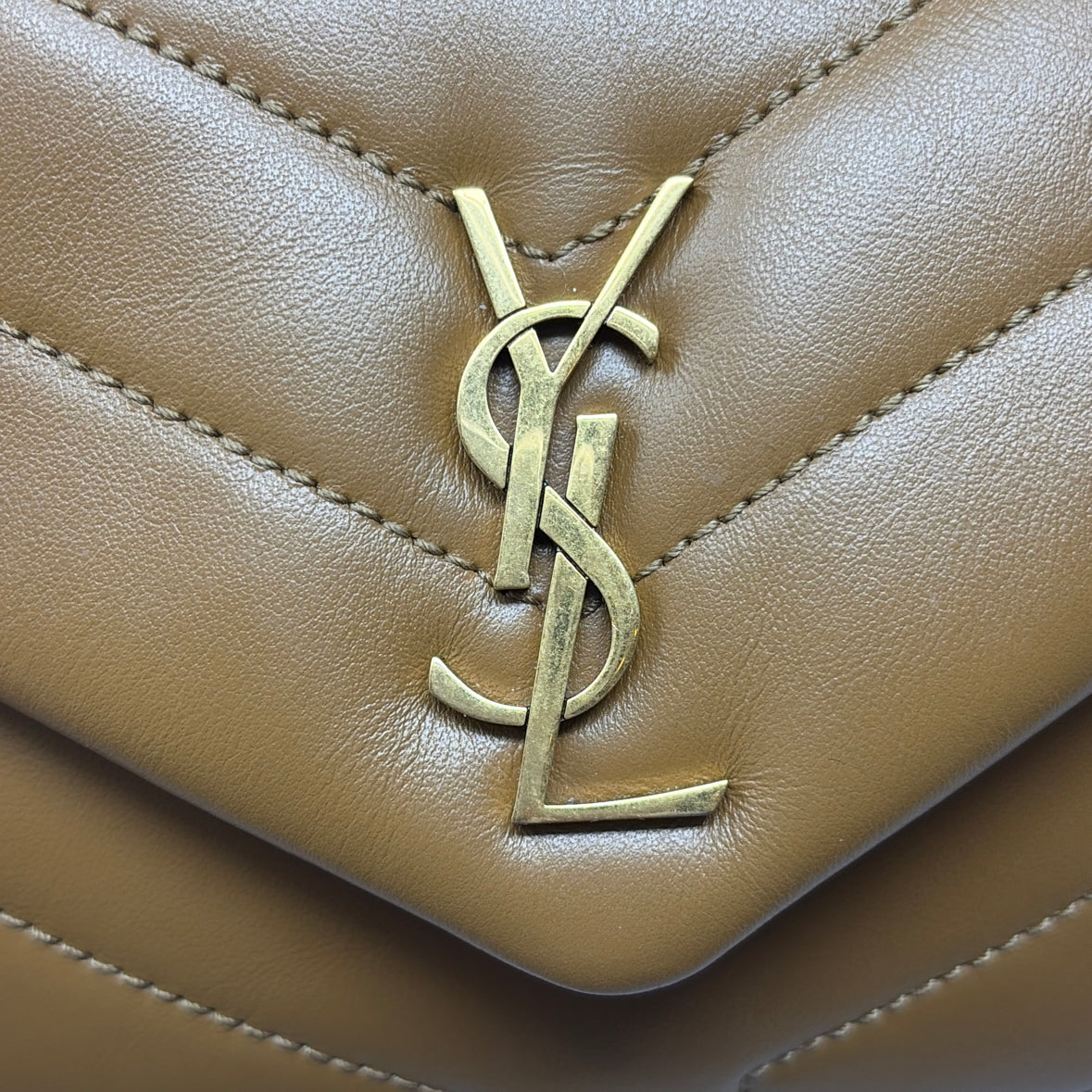 Pre-Owned Saint Laurent Cognac Leather Designer Handbag