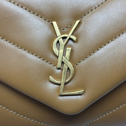 Pre-Owned Saint Laurent Cognac Leather Designer Handbag