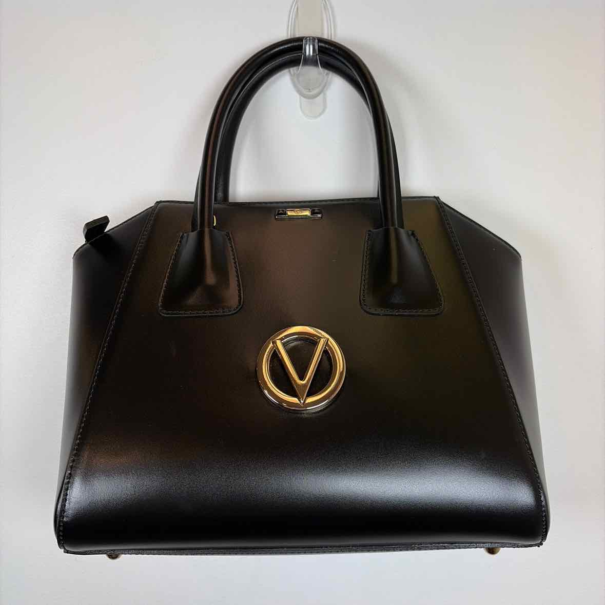 Pre-Owned Mario Valentino Black Leather Handbag