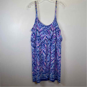 Pre-Owned Size L Lilly Pulitzer Blue Multi Casual Dress