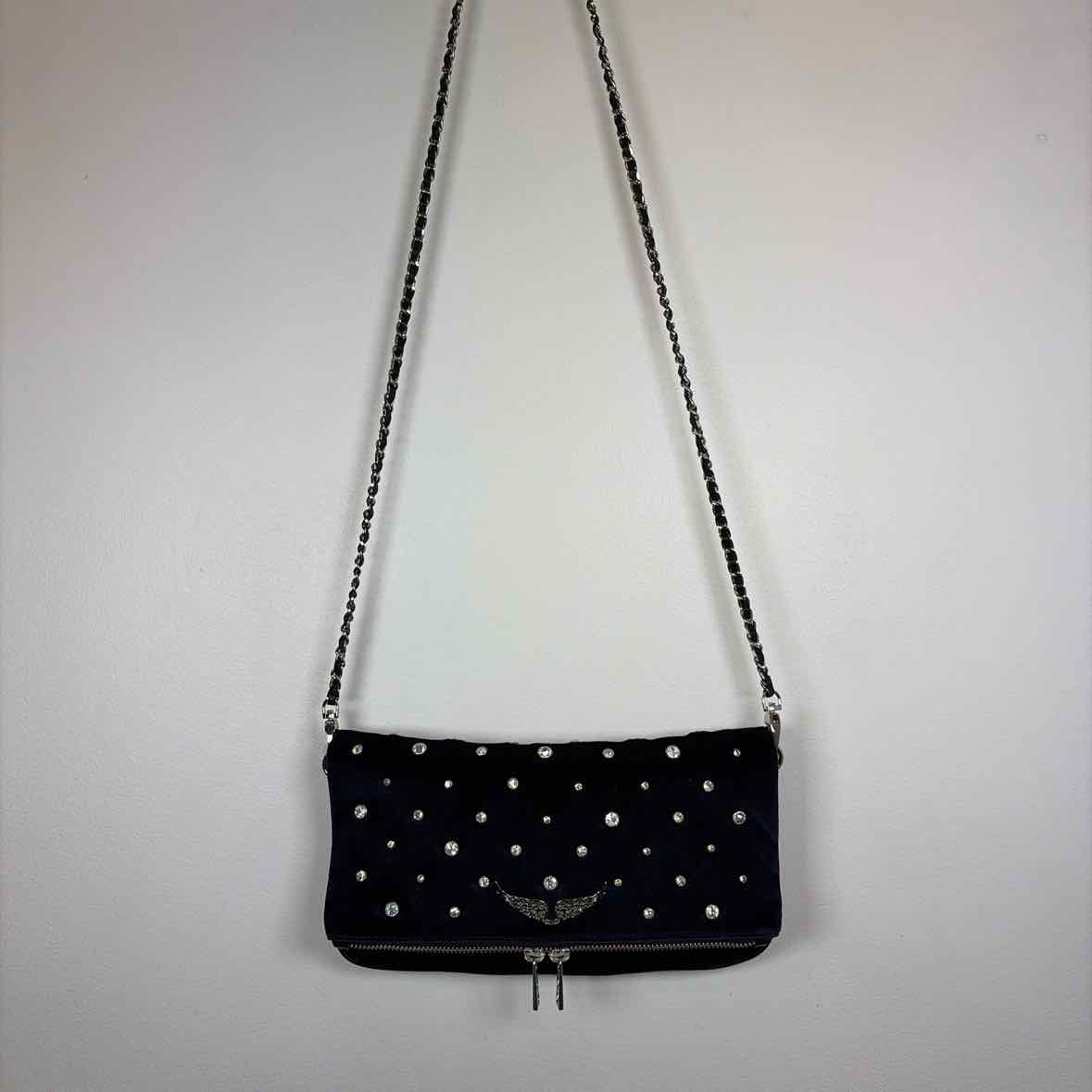 Pre-Owned Zadig&Voltaire Navy Velvet Handbag