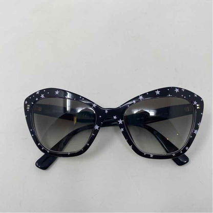 Pre-Owned Miu Miu Black/White Plastic Designer Sunglasses