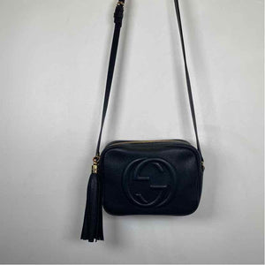 Pre-Owned Gucci Black Leather Designer Handbag