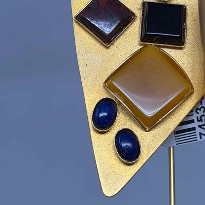 Pre-Owned G Gale Rothstein Gold Multi Stones Brooch
