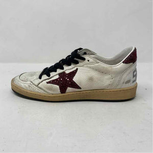 Pre-Owned Golden Goose White Leather Shoe Size 9.5 Designer Shoes