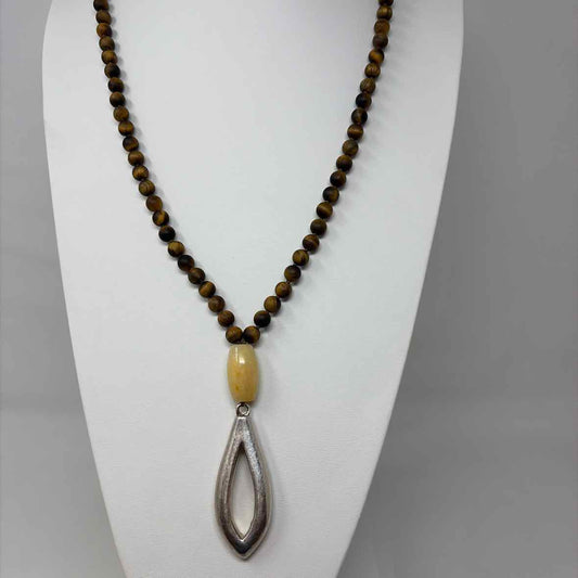 Pre-Owned Simon Sebbag Designs Brown Beaded Necklace