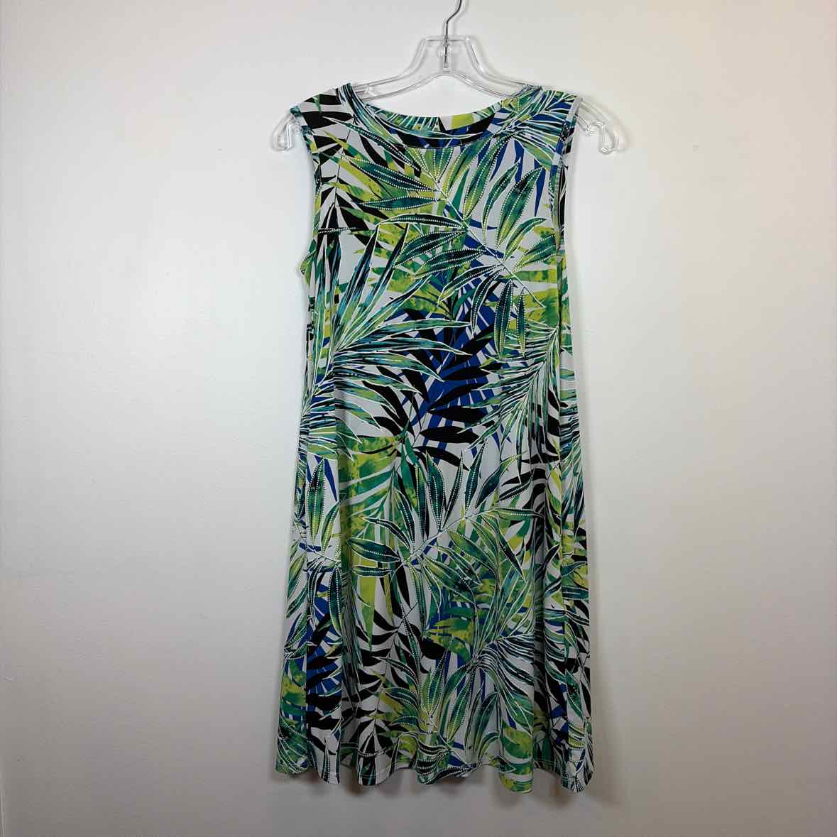 Pre-Owned Size XS Apt 9 Green Print Casual Dress