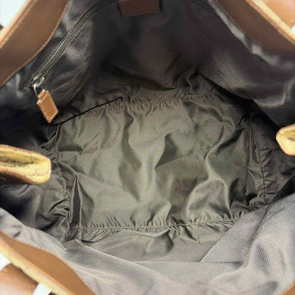 Pre-Owned Gucci Brown Fabric Designer Handbag