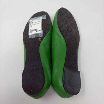 Pre-Owned Shoe Size 8 Tory Burch Green Flats