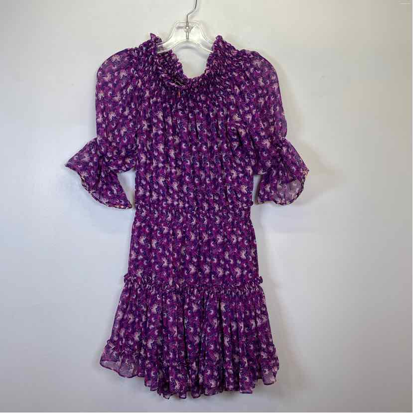 Pre-Owned Size S Misa Purple Floral Casual Dress