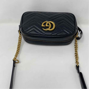 Pre-Owned Gucci Black Leather Designer Handbag