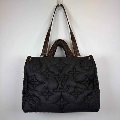 Pre-Owned Louis Vuitton Black/Brown Nylon Designer Handbag
