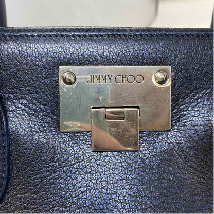 Pre-Owned Jimmy Choo Navy Leather Designer Handbag